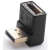 PremiumCord DisplayPort 1.2 dolů zahnutý adapter 90°, male/female, pozlacené konektory kportad26