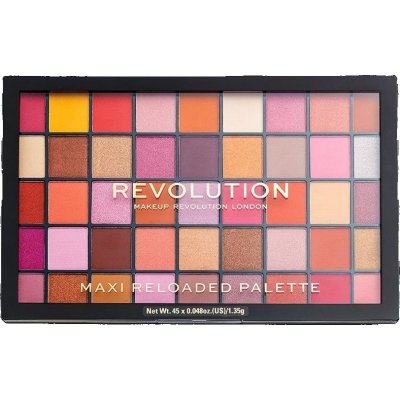 Makeup Revolution Maxi Reloaded Palette paletka púdrových očných tieňov odtieň Big Big Love 60,75 g