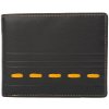 dariya bags Pánska kožená peňaženka čierno žltá Veľkosť: UNI