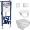 JIKA Závesné WC + WC sedátko LYRA + tlačidlo DUAL + podomietkový modul + podložka LF0187+LF0239+LF0170+GB0014 + záruka 3 roky zadarmo