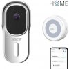 iGET HOME Doorbell DS1 White + CHS1 White - WiFi batériový videozvonček, set s reproduktorom, SK app