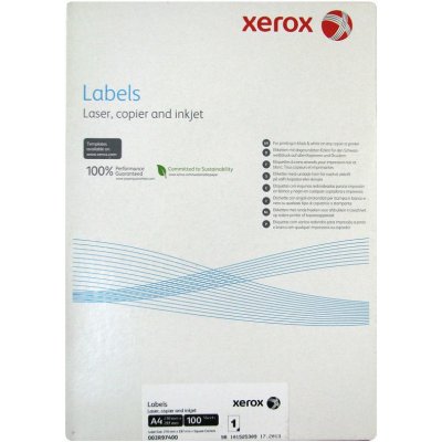 XEROX samolepiace štítky A4 100 listov 003R97400