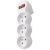 Solight Rozbočovací adaptér s podperou a vypínačom, 3× 10 A/230 V biely P102