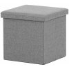 AUTRONIC Taburet s úložným priestorom, sivá, látka, TAB-461 GREY2