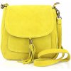 Kožená kabelka na rameno 1147 žltá Žltá
