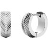 Fossil Elegantné oceľové kruhové náušnice Harlow JF04666040