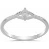 Nefertitis Prsteň strieborný s brúseným diamantom Ag 925 017332 DIA - 59 mm (US 9), 1,5 g