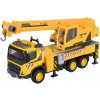 Autíčko stavebné so žeriavom Volvo Truck Crane Majorette kovové dĺžka 22 cm
