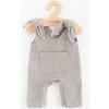 Dojčenské mušelínové zahradníčky New Baby Comfort clothes sivá, veľ. 62 (3-6m)