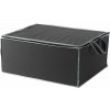 COMPACTOR Úložný box na 2 periny URBAN 55 x 45 x v.25 cm, čierny, textilný