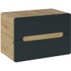 CMD Skrinka do kúpeľne ARUBA COSMOS 829 dub artisan/čierny mat MDF/laminát 80 cm x 53 cm x 46 cm