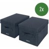 Leitz úložný box s vekom 19 x 28.5 x 16 cm tmavosivá