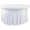 TENTino Elastický obrus SKIRTING na okrúhly stôl 122 cm Farba obrusu: BIELA / WHITE