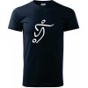 Fotbalista silueta - Klasické pánske tričko vyššej gramáže - 4XL ( Tmavomodrá (veľmi tmavá - skoro čierna) )