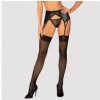 Obsessive Pôvabné pančuchy S824 stockings černá