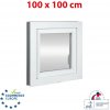 OKNA-HNED.SK Plastové okno | 100 x 100 cm (1000 x 1000 mm) | biele | otváravé aj sklopné | pravé