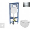Geberit Duofix - Set predstenovej inštalácie, klozetu a dosky Ideal Standard Tesi, tlačidla Sigma30, chróm SANI11CD1110