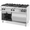 Plynový sporák 6-plotýnkový na otevřeném podstavci | HENDI, Kitchen Line inox