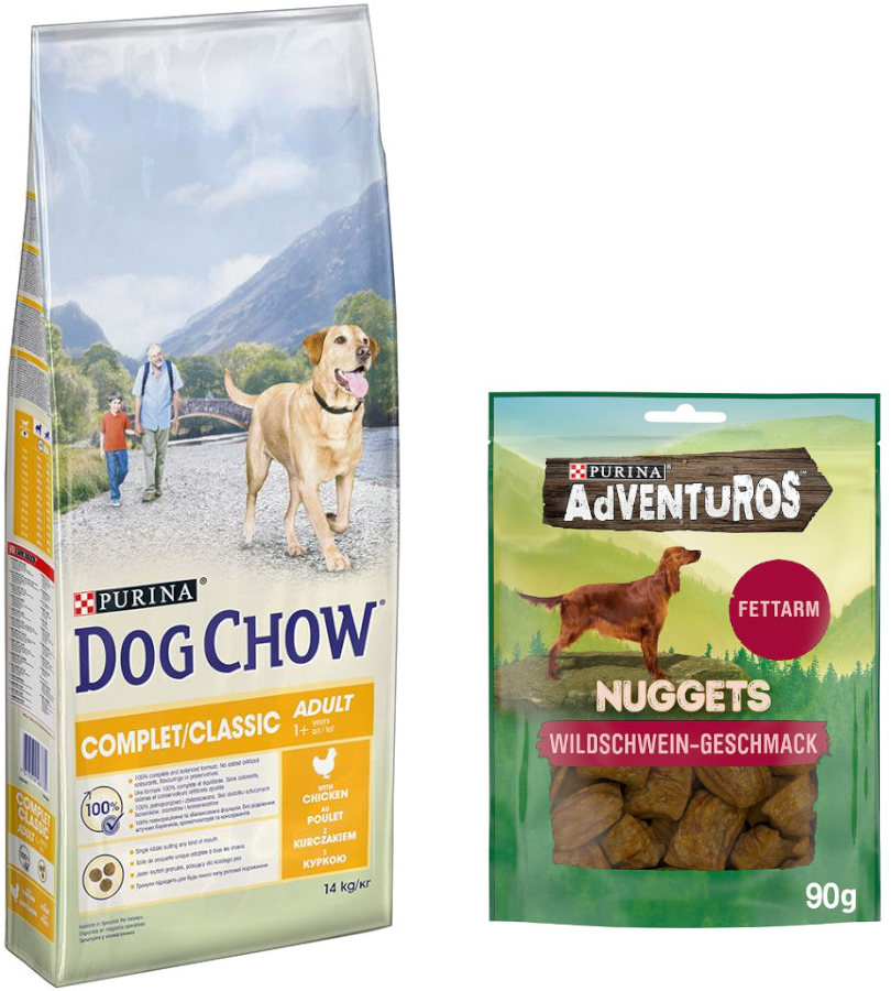 Purina Dog Chow Complet & Classic s kuřetem 14 kg