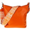 NovaKabelka.sk Amalia Arancia I kožená talianska crossbody kabelka oranžová