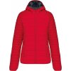 Kariban | K6111, Ľahká dámska prešívaná bunda s kapucňou, červená, M