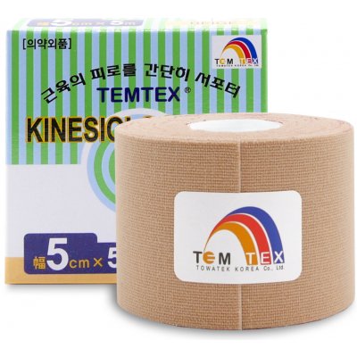 Temtex kinesio tape Classic, béžová tejpovacia páska 5cm x 5m
