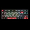 A4tech Bloody Klávesnice S87, herní klávesnice, mechanická, drátová, Red Switch, CZ/SK, Černá S87-ER-TKL