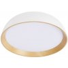 Biele LED stropné svietidlo Calabria s dreveným dekorom okrúhle 24W