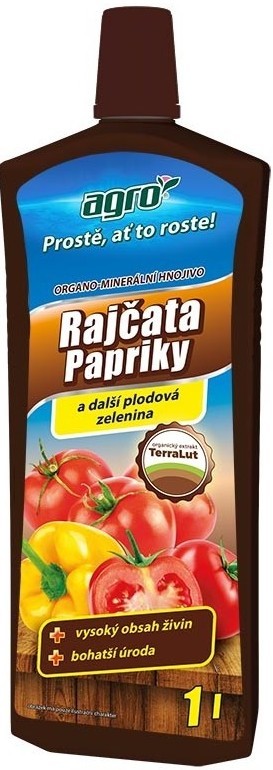 Agro Paradajky, papriky a ďalšie plodová zelenina organo-minerálne tekuté hnojivo 1 l