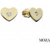 MOZA gold Diamantové náušnice srdiečko MG2011 Farba Zlata: žlté Au