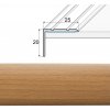 Jutex Ukončovacia lepená lišta A36 buk
