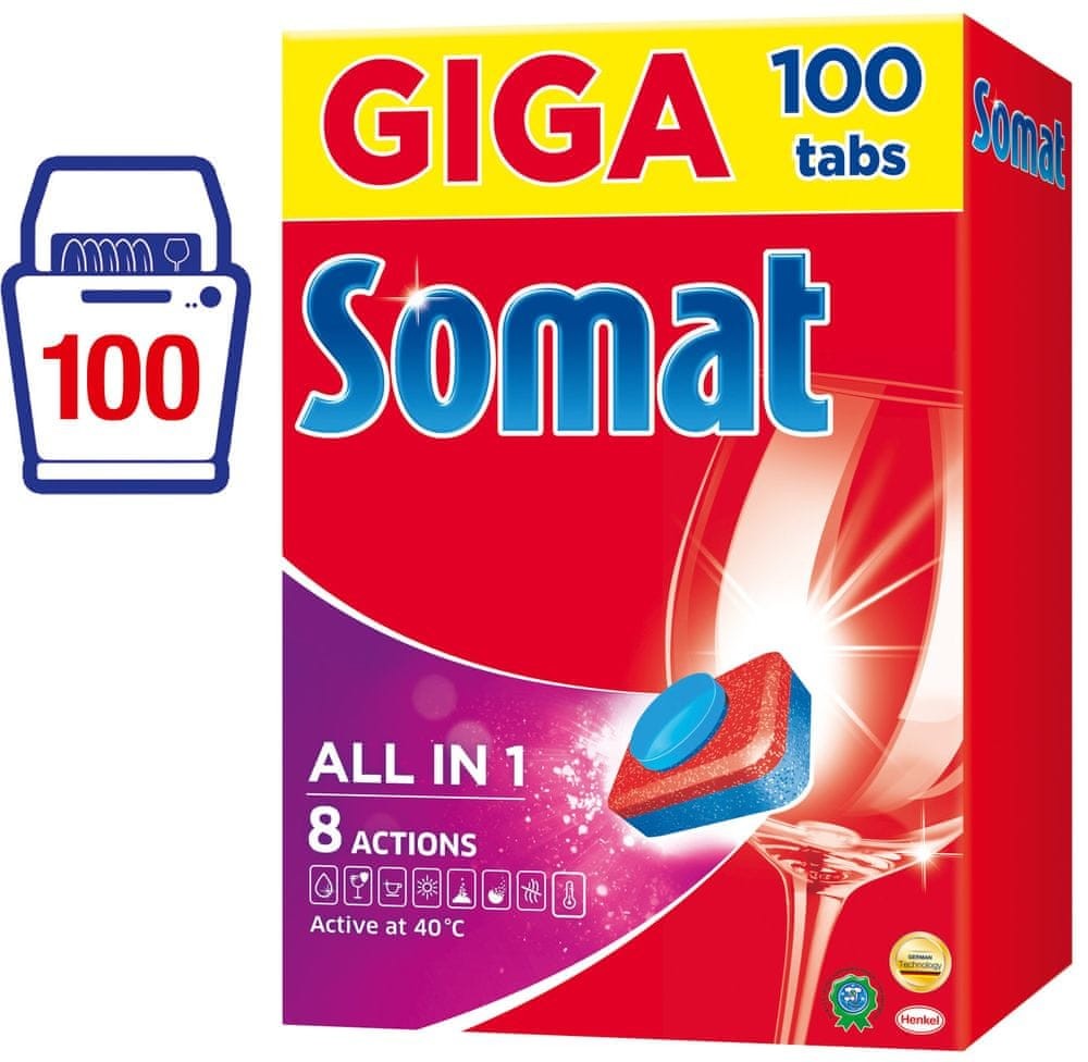 Somat All in 1 Tablety do umývačky riadu 100 ks od 14,9 € - Heureka.sk