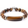 Silver Star Velvetsky dámsky náramok, hnedý, Tiger Eye, 21 cm
