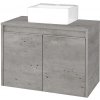 Dreja Skrinka pod umývadlo VISIT SZD2 70 (umývadlo Gladi) - D01 Betón / Úchytka T34 - nerez / D01 Betón