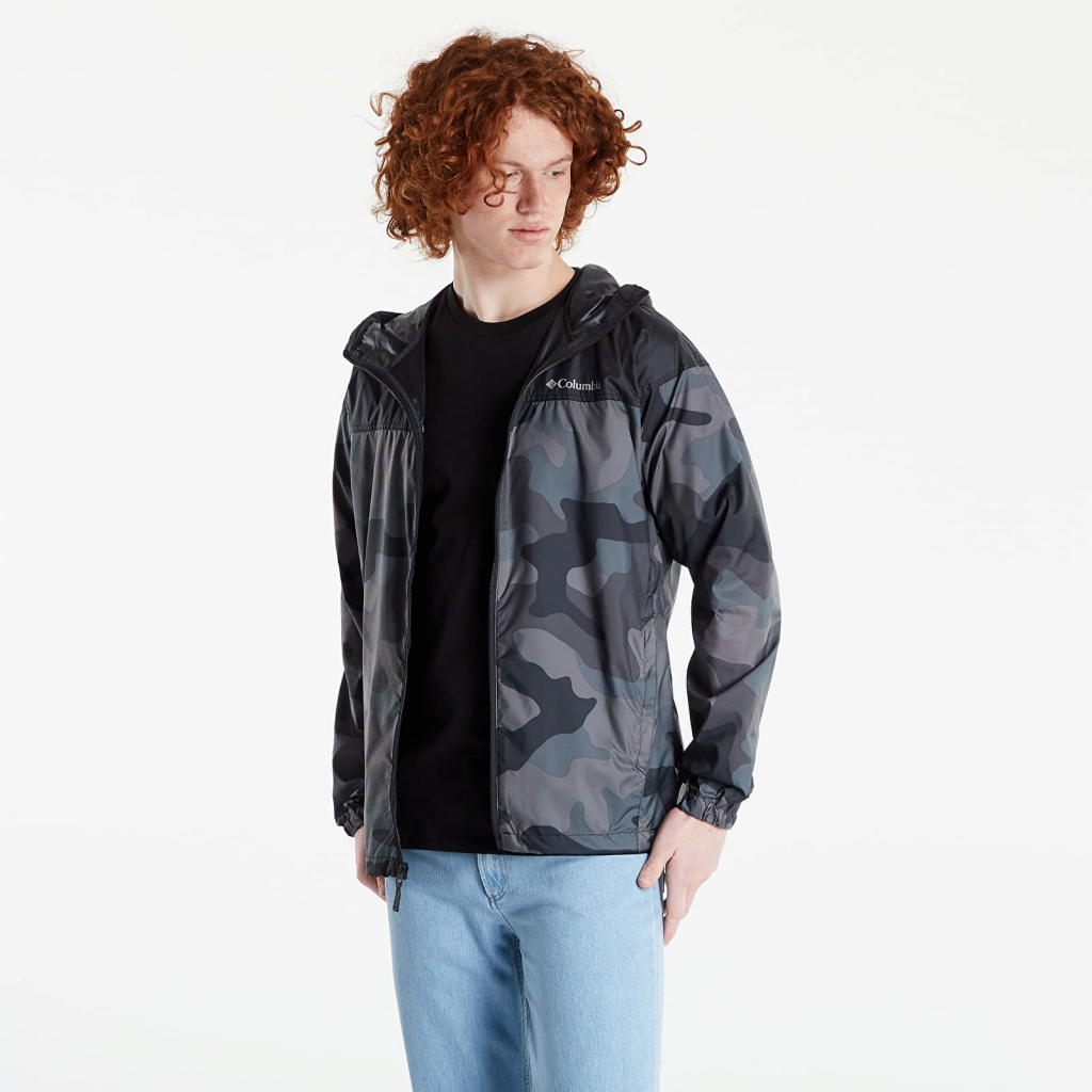 Columbia Flash Challenger Novelty WIndbreaker jacket Camo/ Black