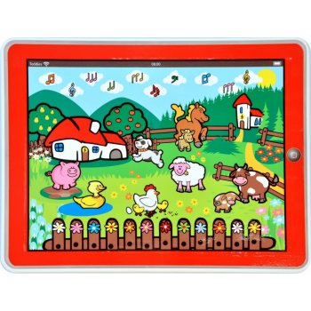 Teddies Tablet farma Moje první zvířátka 24x19x1,5 cm na baterie v krabičce