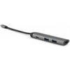 VERBATIM 49140 Multiportový HUB USB-C, 2x USB 3.0, 1x USB-C, HDMI, šedý dok