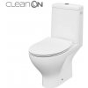 Cersanit Moduo - WC Kombi zadný odpad 3/5 CLEAN ON+WC sedátko duroplast SLIM, Biela, K116-001
