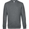 B&C | KING Crew Neck, Pánska mikina, sivá heather mid, XS