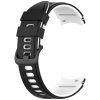 eses Silikónový remienok pre Samsung Galaxy Watch 4, 5, 6, 7 - Čierno biely, 20 mm