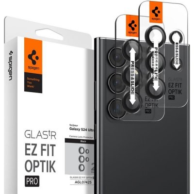 Spigen Glass TR EZ Fit Optik Pro 2 Pack Samsung Galaxy S24 Ultra čierny