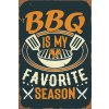 Ceduľa BBQ Is My Favorite Season 30cm x 20cm Plechová tabuľa