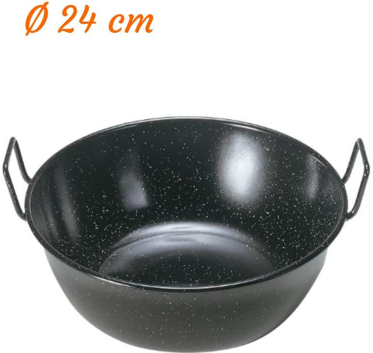 Garcima Smaltovaná paella Panvica vysoká Wok 24 cm