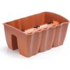 ALDOTRADE Truhlík na balkónové zábradlie Crown 400 Teracota