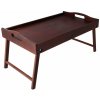 ČistéDrevo Drevený servírovací stolík do postele 50 x 30 cm hnedý