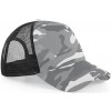 Beechfield Maskáčová šiltovka so sieťkou - Arctic Camo / čierna