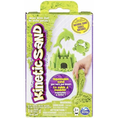 Spin Master Kinetic Sand základní krabice s pískem různých barev zelená 227 g