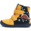 D.D.step Detské chlapčenské zimné topánky yellow W078-42928A svietiace v tme