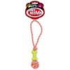 Pet Nova TPR ROPEDUMBBELL YELLOW hračka pre psy kosť na lane žltá 40cm