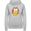 AWDis Hoodie Mikina - Dizajn - Smrtka v Pive - Šedivá sivá - M - Dámske